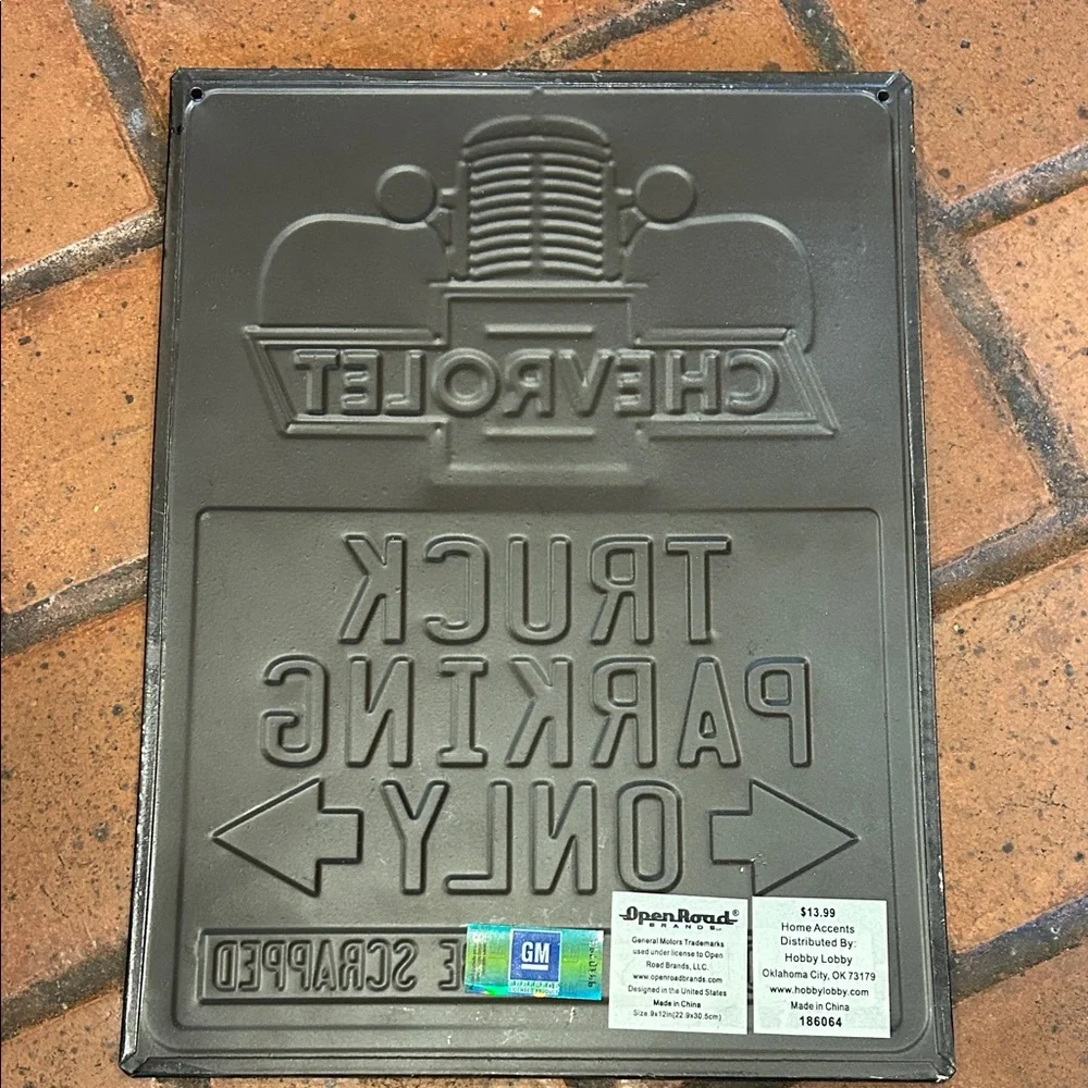 Chevrolet Truck Parking Sign